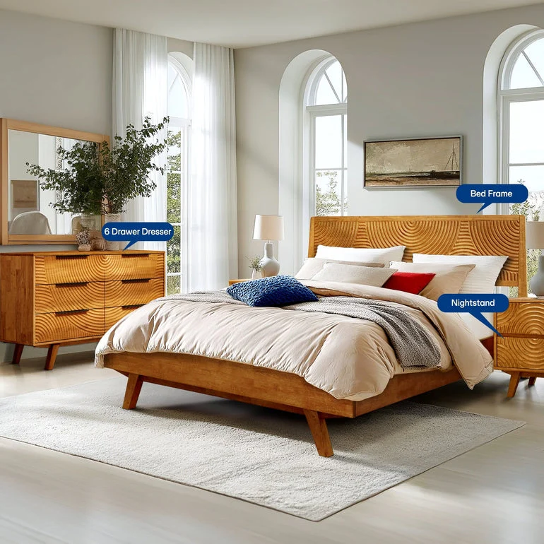 Acacia Harmony Dresser with 6 Drawers for Stylish Storage - Image 17