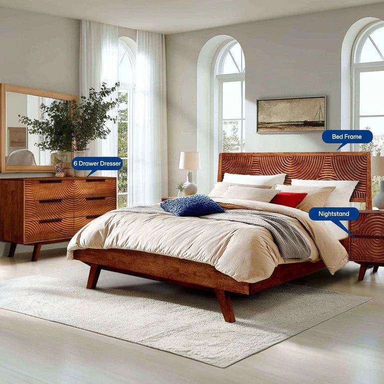 Acacia Harmony Dresser with 6 Drawers for Stylish Storage - Image 26