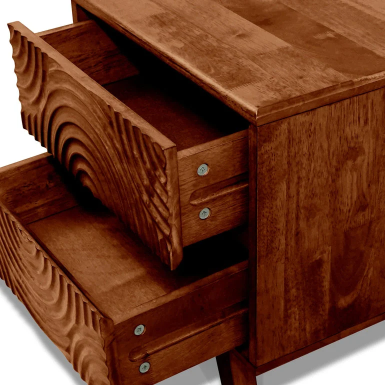 Acacia Harmony Nightstand with 2 Drawers for Elegant Bedroom Storage - Image 11