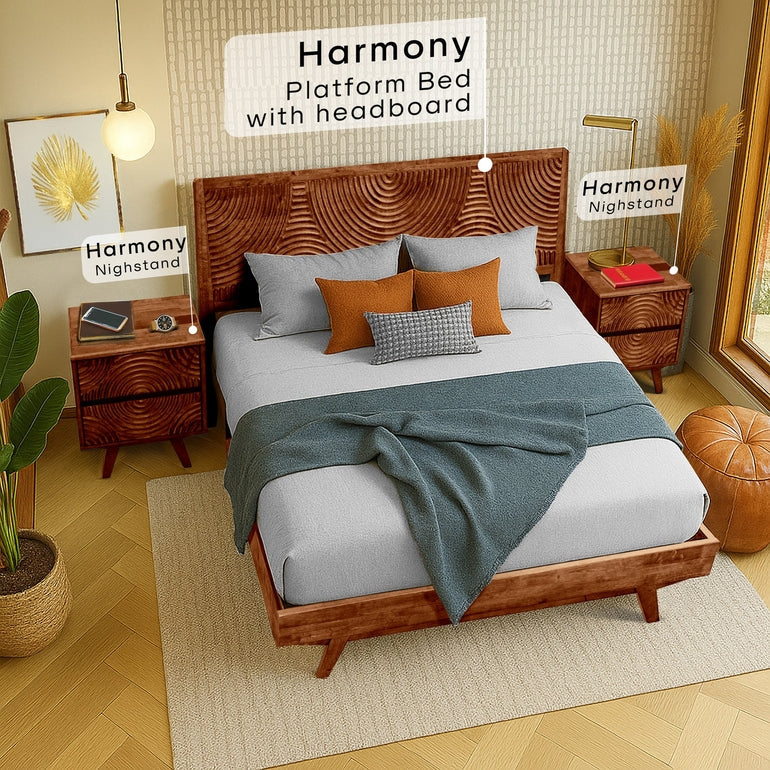 Acacia Harmony Nightstand with 2 Drawers for Elegant Bedroom Storage - Image 18