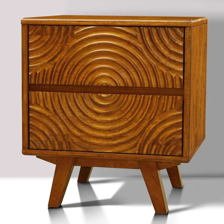 Acacia Harmony Nightstand with 2 Drawers for Elegant Bedroom Storage - Image 19
