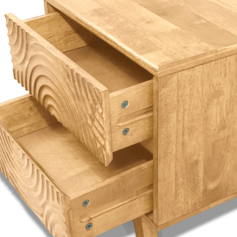 Acacia Harmony Nightstand with 2 Drawers for Elegant Bedroom Storage - Image 2