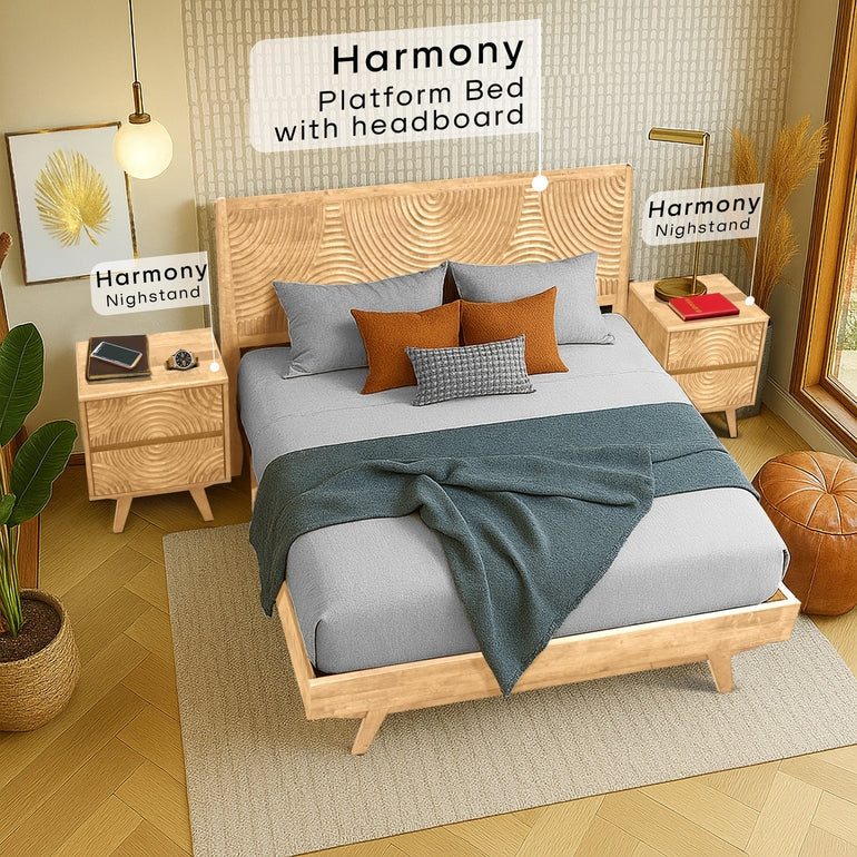 Acacia Harmony Nightstand with 2 Drawers for Elegant Bedroom Storage - Image 9