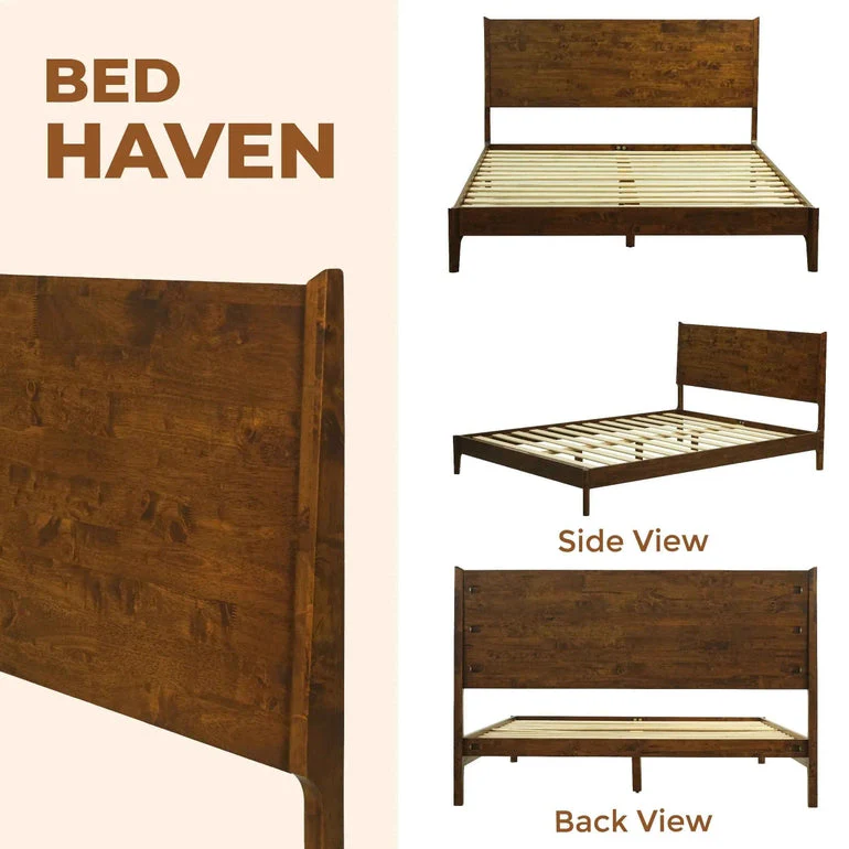 Acacia Haven Deluxe Wood Platform Bed Frame for Ultimate Comfort and Style - Image 16