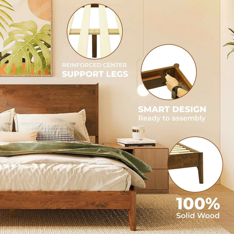 Acacia Haven Deluxe Wood Platform Bed Frame for Ultimate Comfort and Style - Image 19