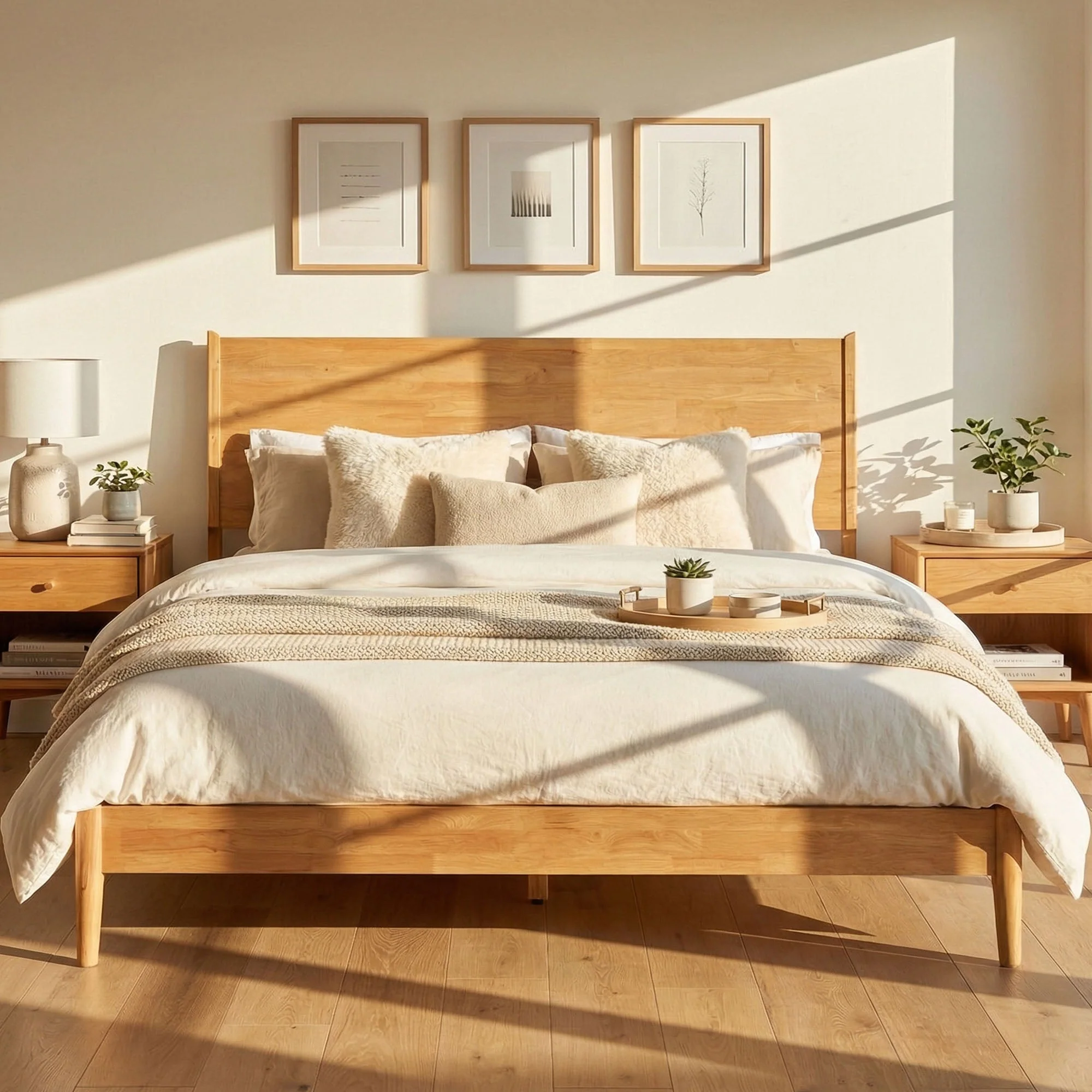 Acacia Haven Deluxe Wood Platform Bed Frame for Ultimate Comfort and Style - Image 2