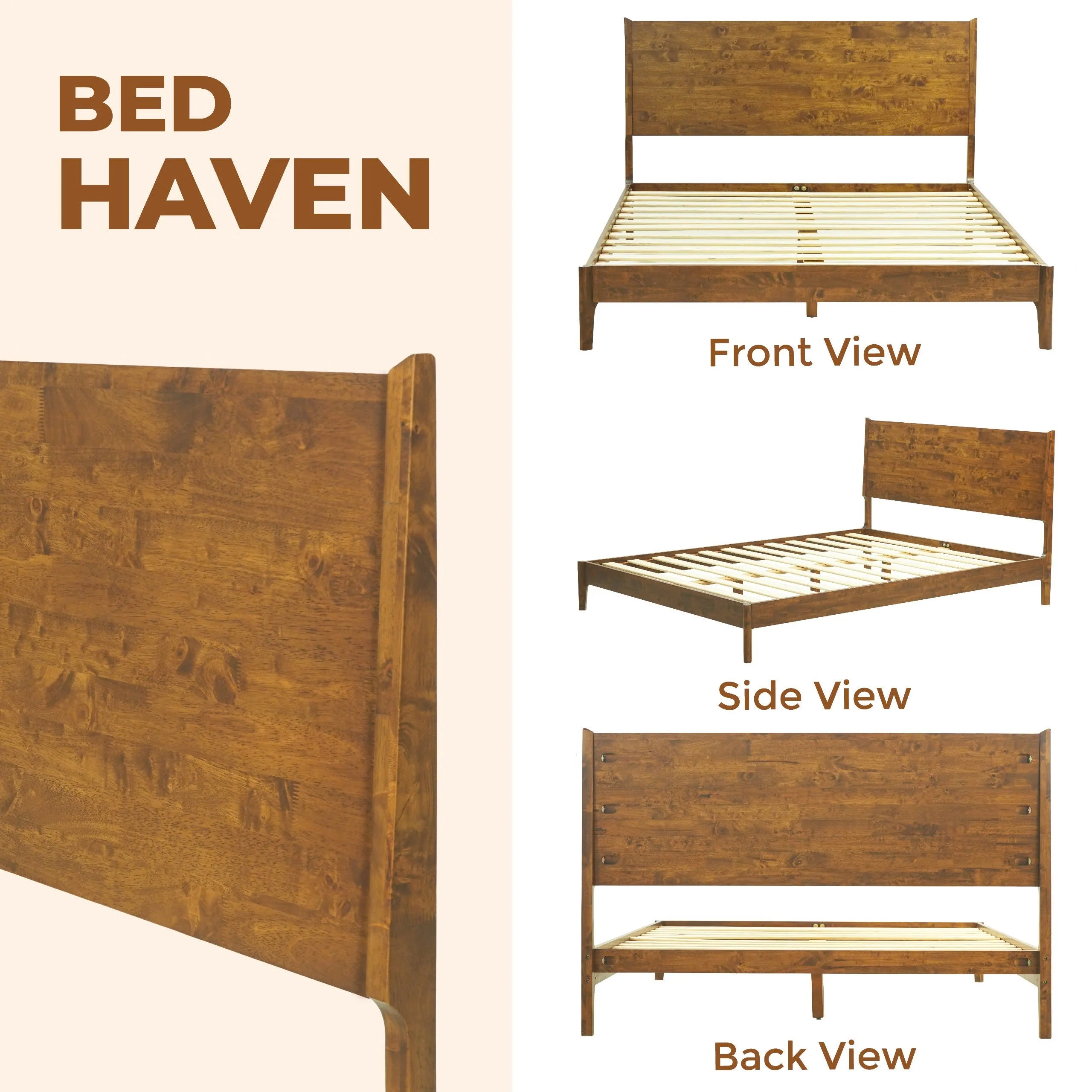 Acacia Haven Deluxe Wood Platform Bed Frame for Ultimate Comfort and Style - Image 23