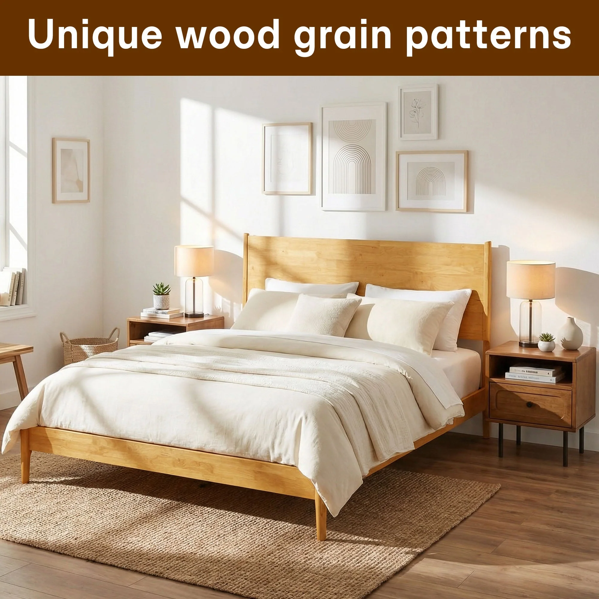 Acacia Haven Deluxe Wood Platform Bed Frame for Ultimate Comfort and Style - Image 9
