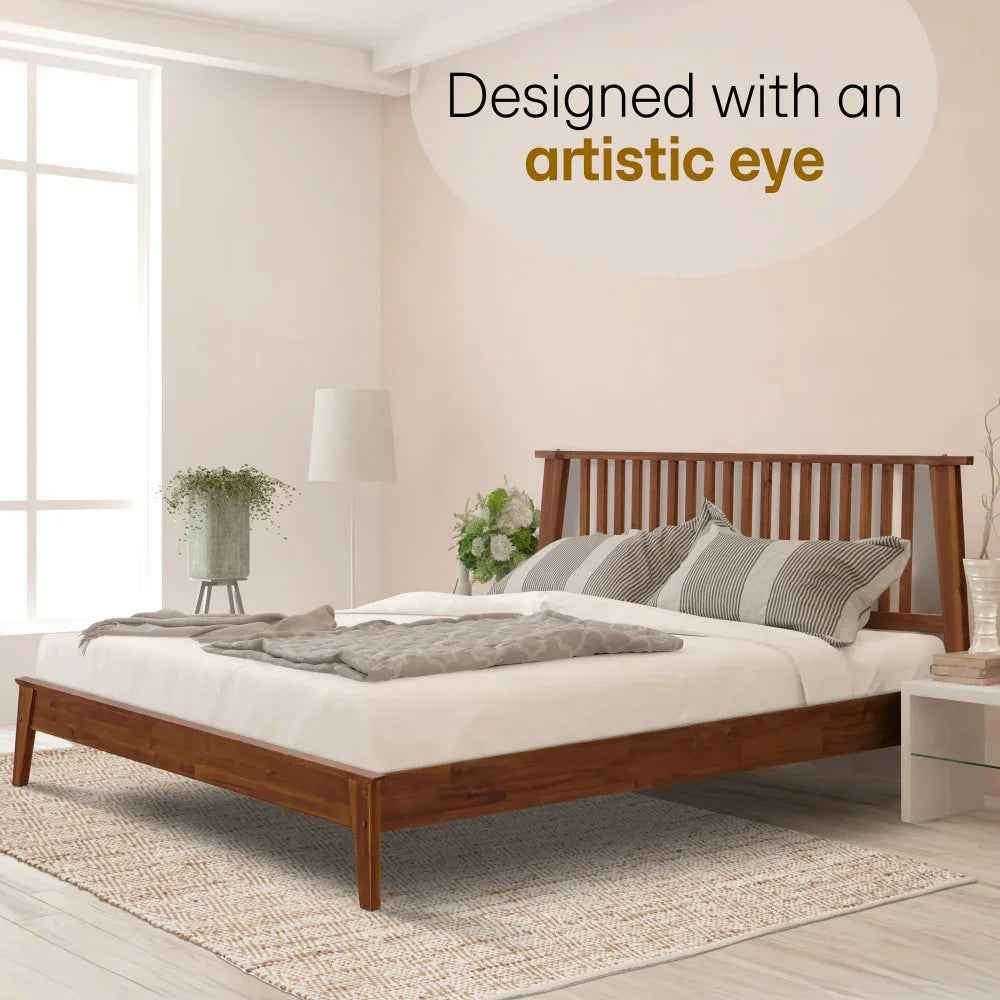 Acacia Kaylin Deluxe Wood Platform Bed Frame for Stylish Bedrooms - Image 7
