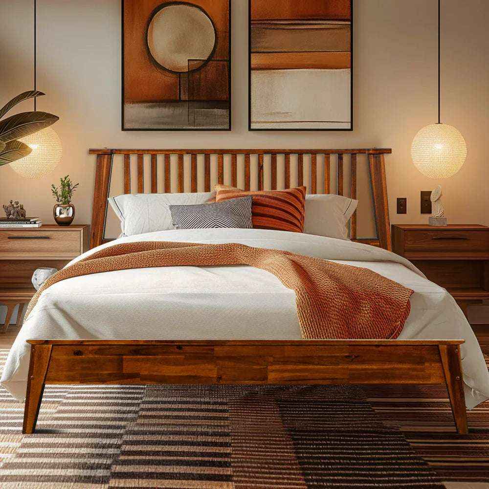 Acacia Kaylin Solid Wood Bed Frame for Durable Style and Comfort - Image 11
