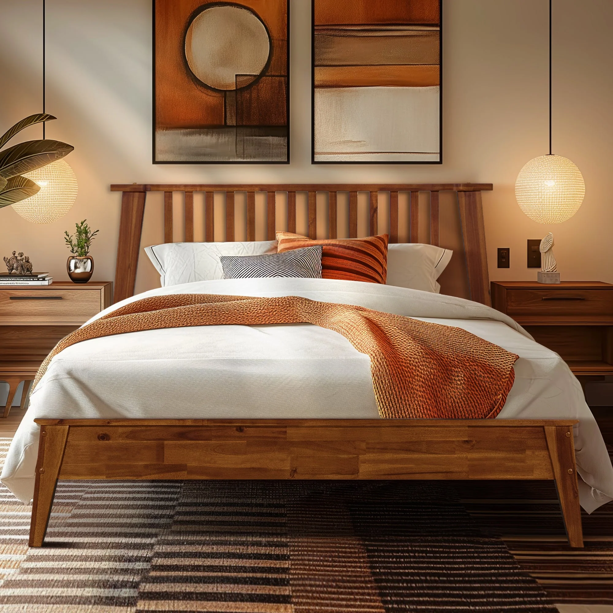 Acacia Kaylin Solid Wood Bed Frame for Durable Style and Comfort - Image 21