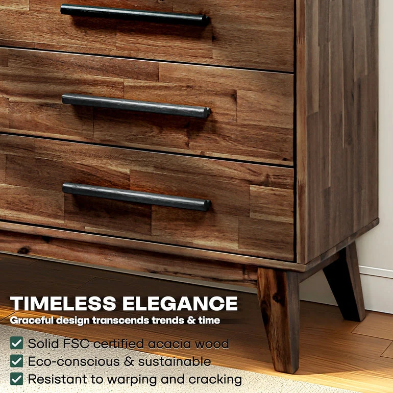 Acacia Legacy Solid Wood Dresser for Timeless Elegance and Durability - Image 16