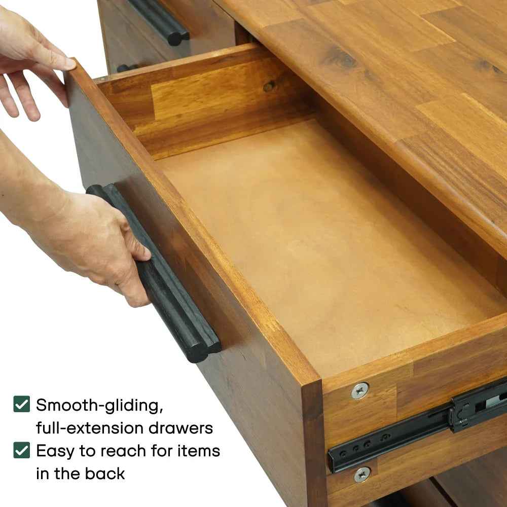 Acacia Legacy Solid Wood Dresser for Timeless Elegance and Durability - Image 4