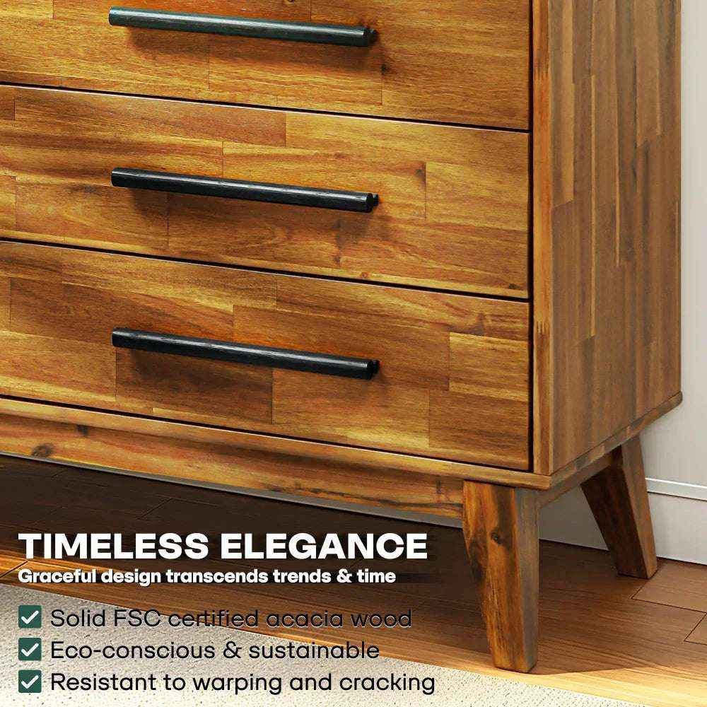 Acacia Legacy Solid Wood Dresser for Timeless Elegance and Durability - Image 5