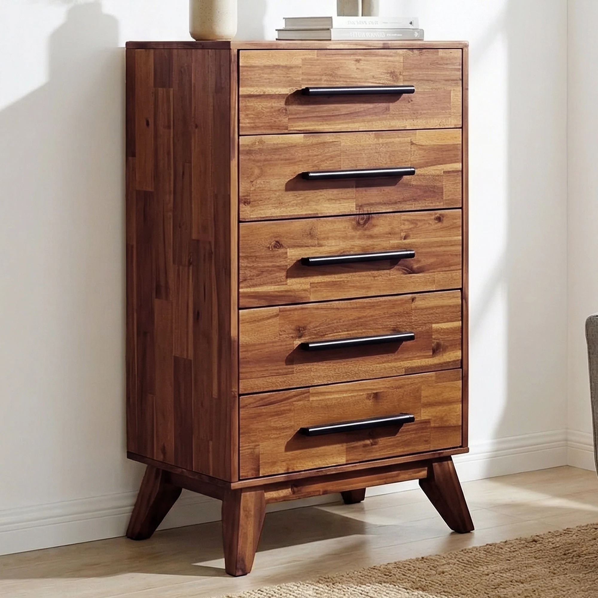 Acacia Linea Solid Wood Dresser for Timeless Elegance - Image 13