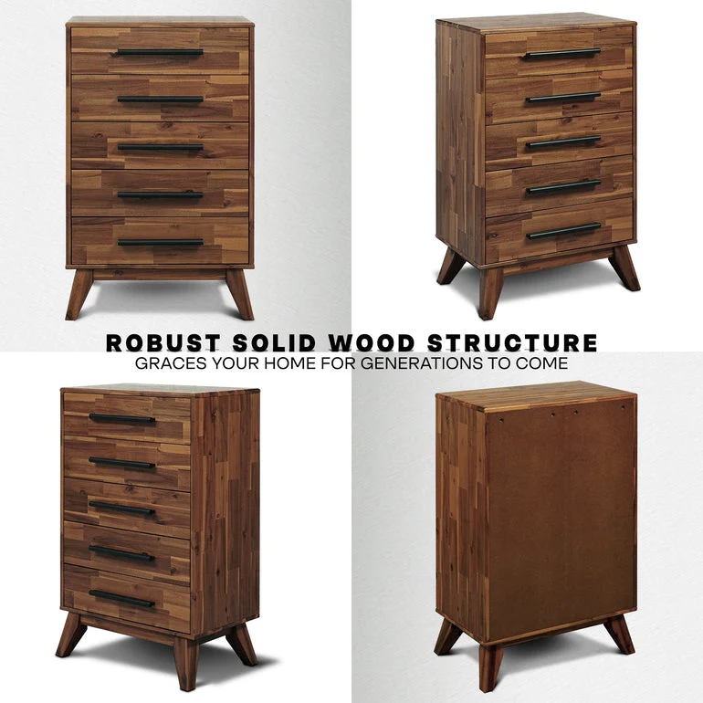 Acacia Linea Solid Wood Dresser for Timeless Elegance - Image 15