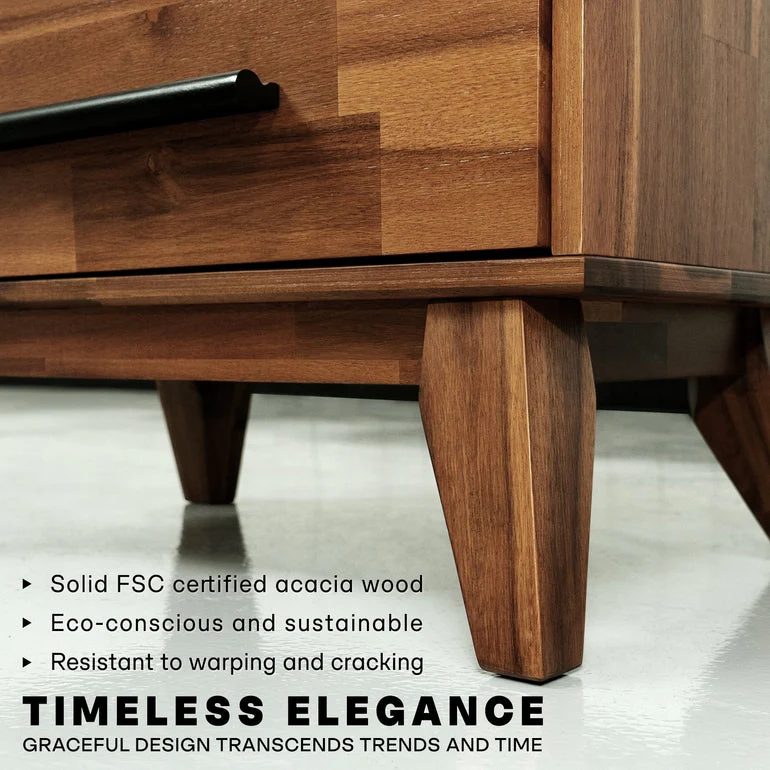 Acacia Linea Solid Wood Dresser for Timeless Elegance - Image 19