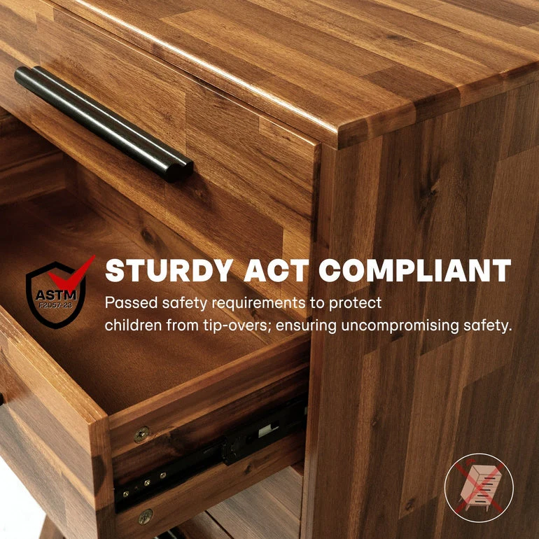 Acacia Linea Solid Wood Dresser for Timeless Elegance - Image 20