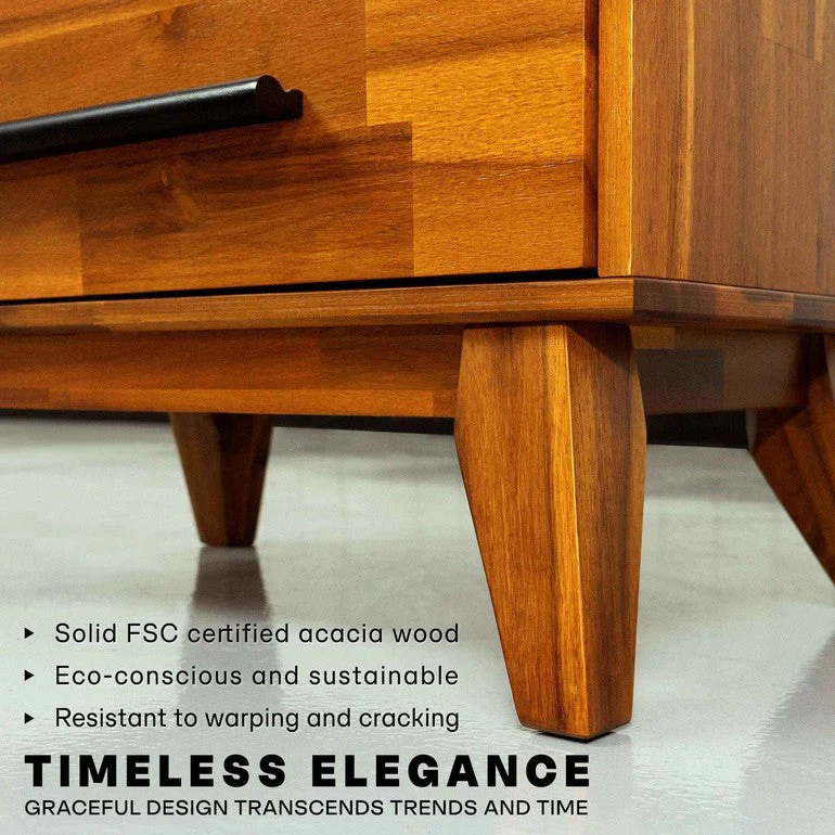 Acacia Linea Solid Wood Dresser for Timeless Elegance - Image 7