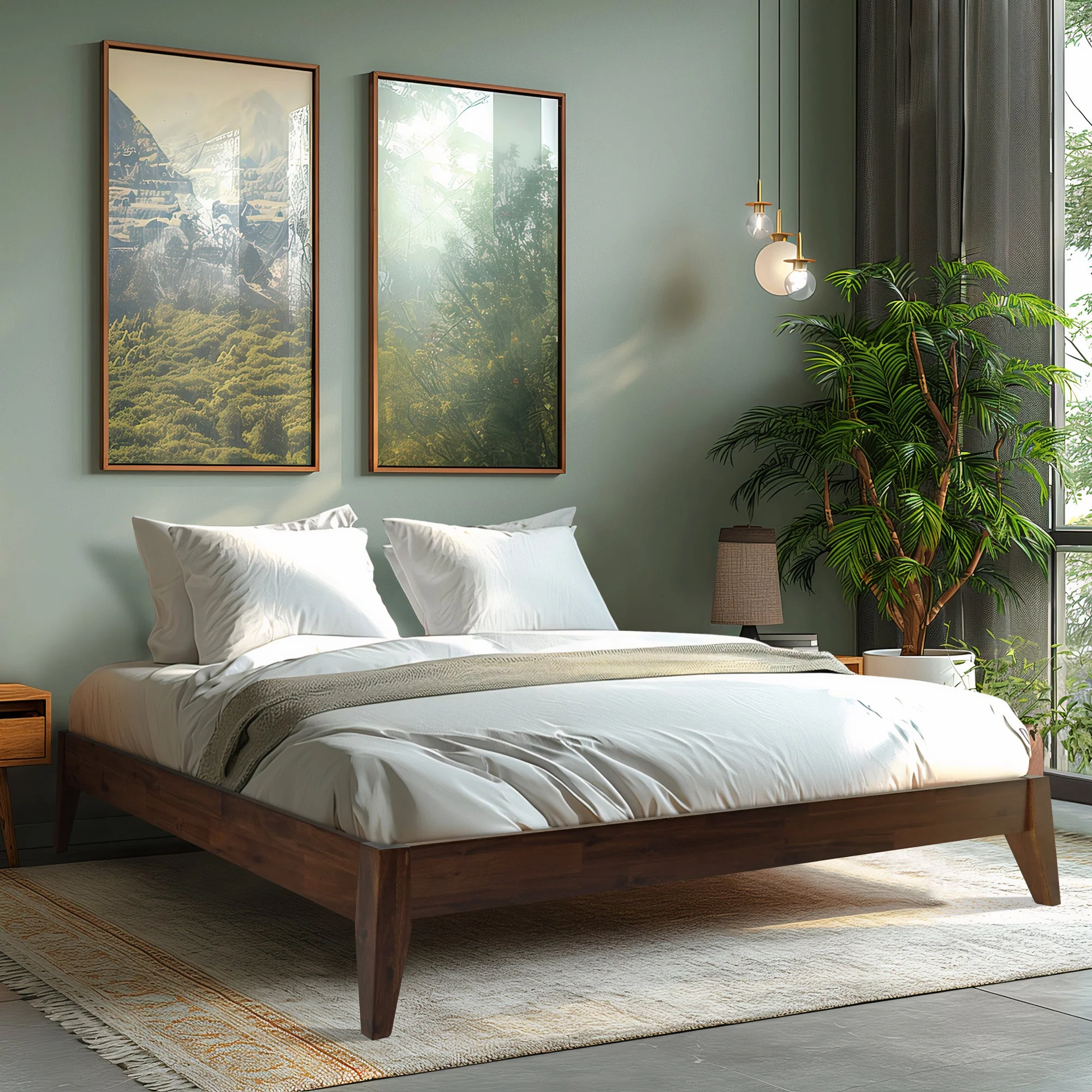 Acacia Mervyn Solid Wood Platform Bed for Timeless Comfort and Style - Image 12
