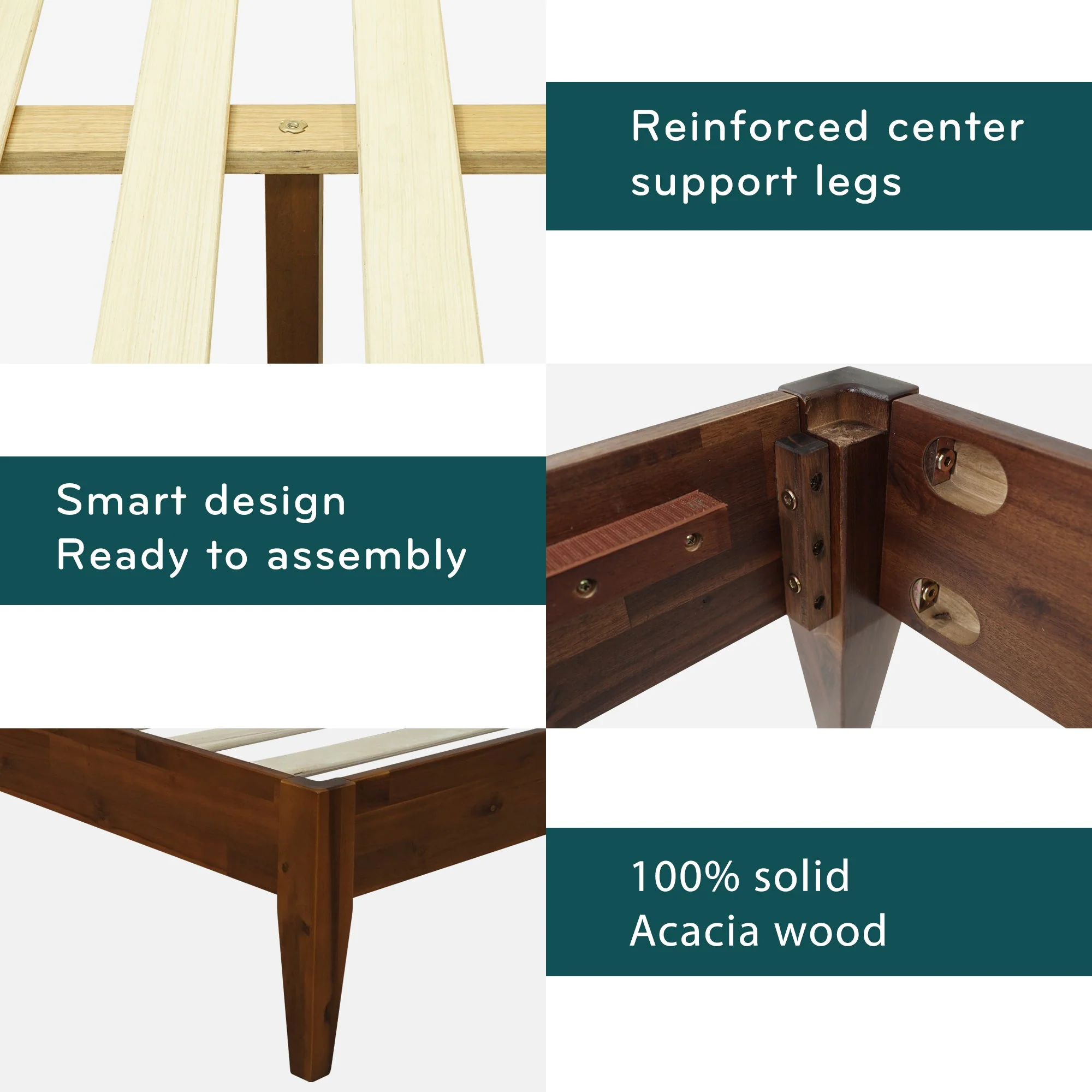 Acacia Mervyn Solid Wood Platform Bed for Timeless Comfort and Style - Image 16