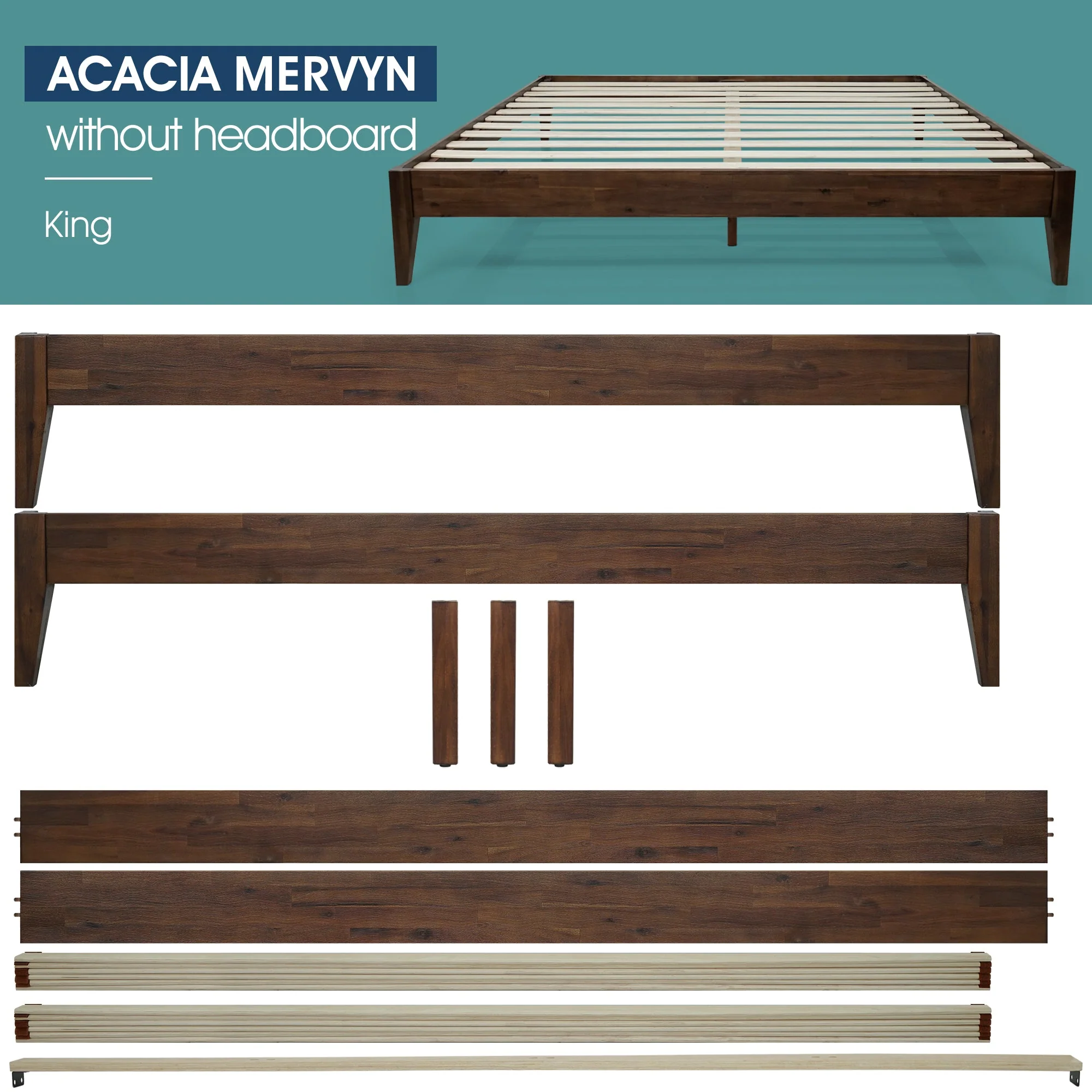 Acacia Mervyn Solid Wood Platform Bed for Timeless Comfort and Style - Image 18