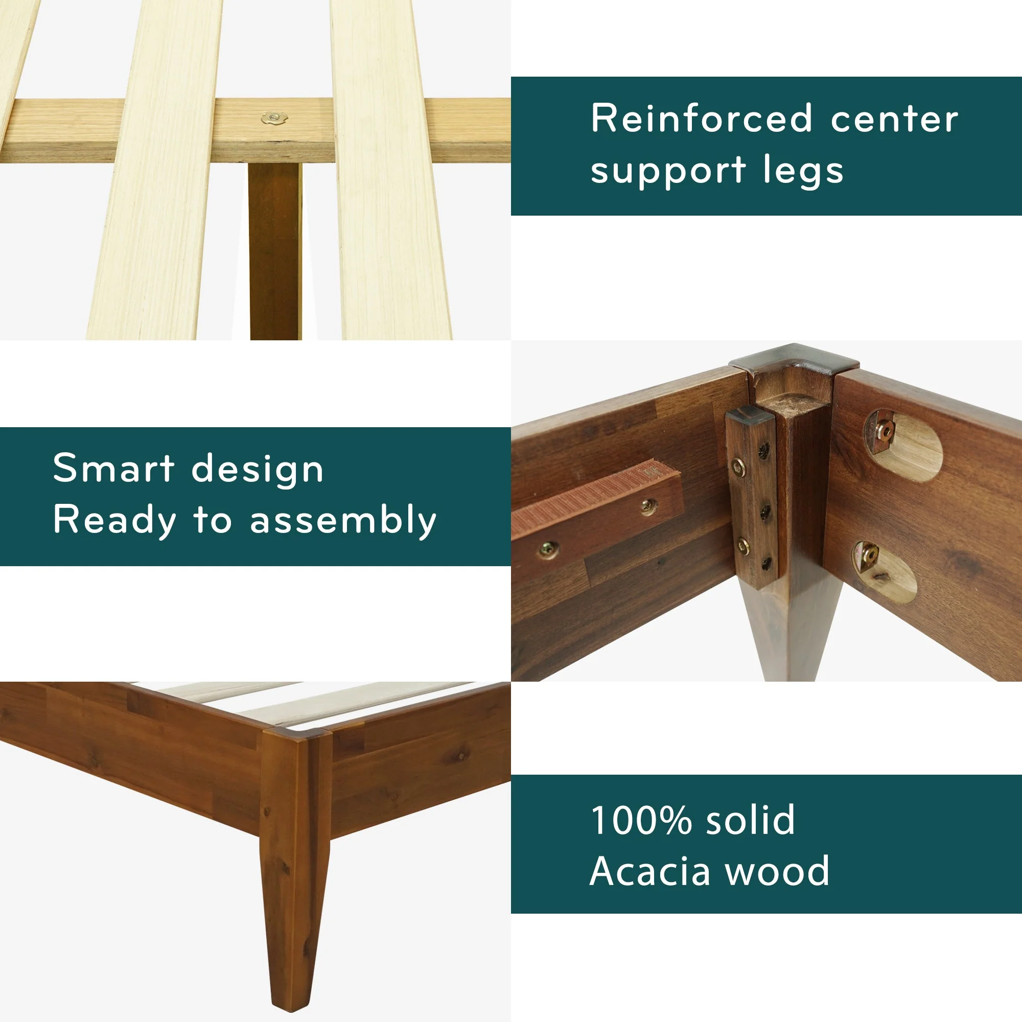 Acacia Mervyn Solid Wood Platform Bed for Timeless Comfort and Style - Image 6