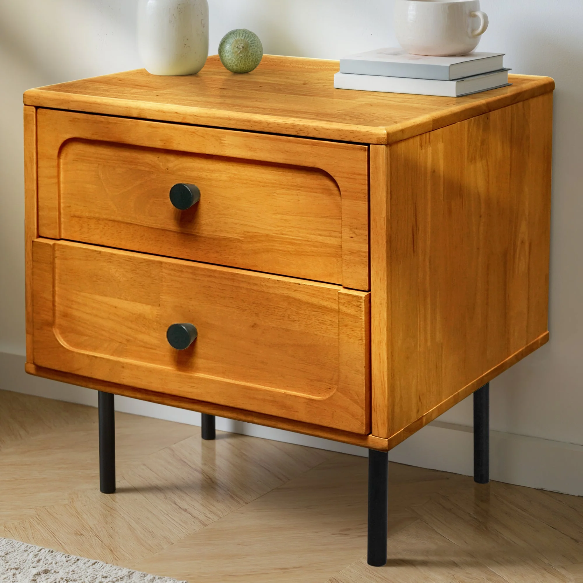 Acacia Savana Mid-Century 2 - Drawer Solid Wood Nightstand - Image 19