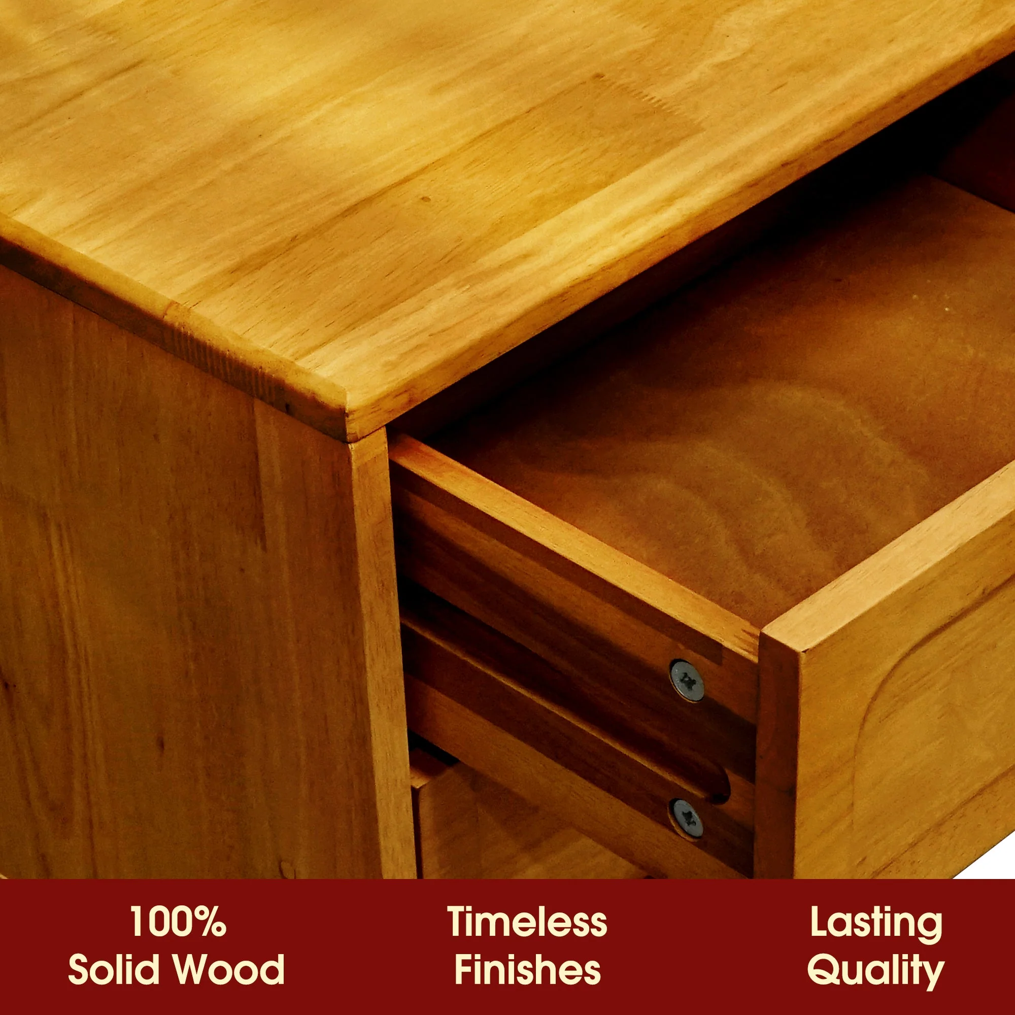 Acacia Savana Mid-Century 2 - Drawer Solid Wood Nightstand - Image 22