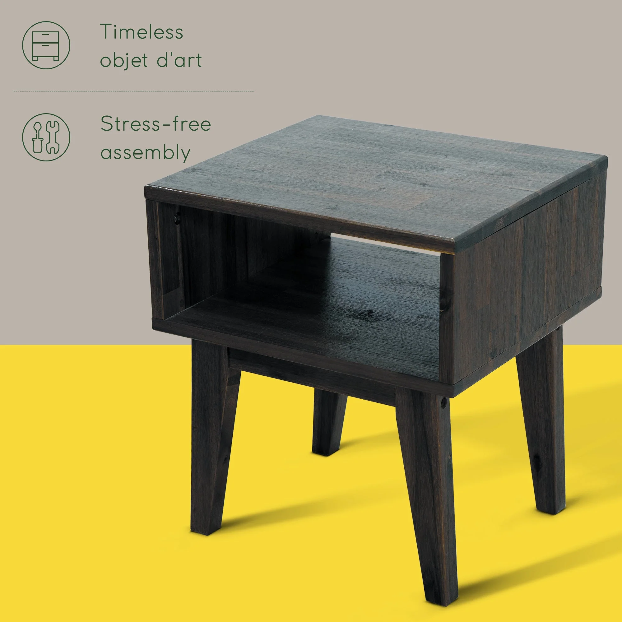 Acacia Serena Solid Wood Nightstand - Elegant and Durable Bedside Storage - Image 13