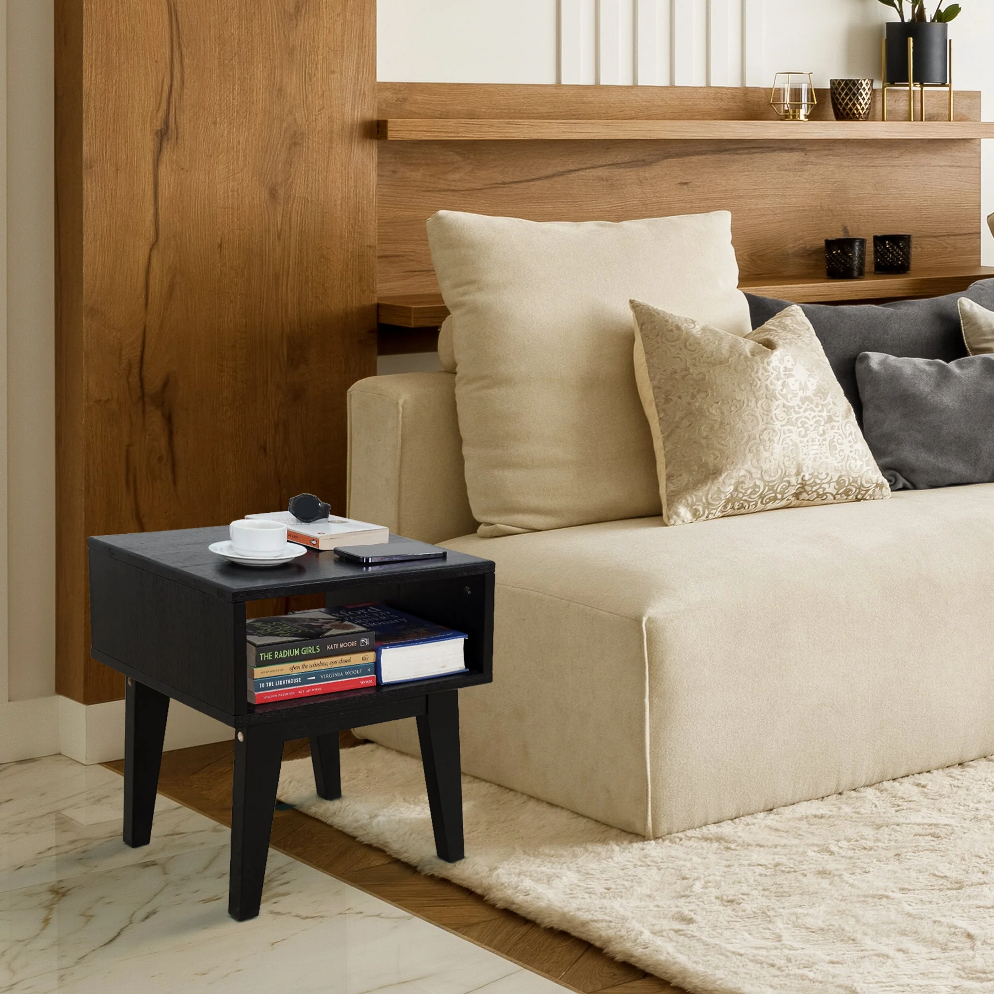 Acacia Serena Solid Wood Nightstand - Elegant and Durable Bedside Storage - Image 22