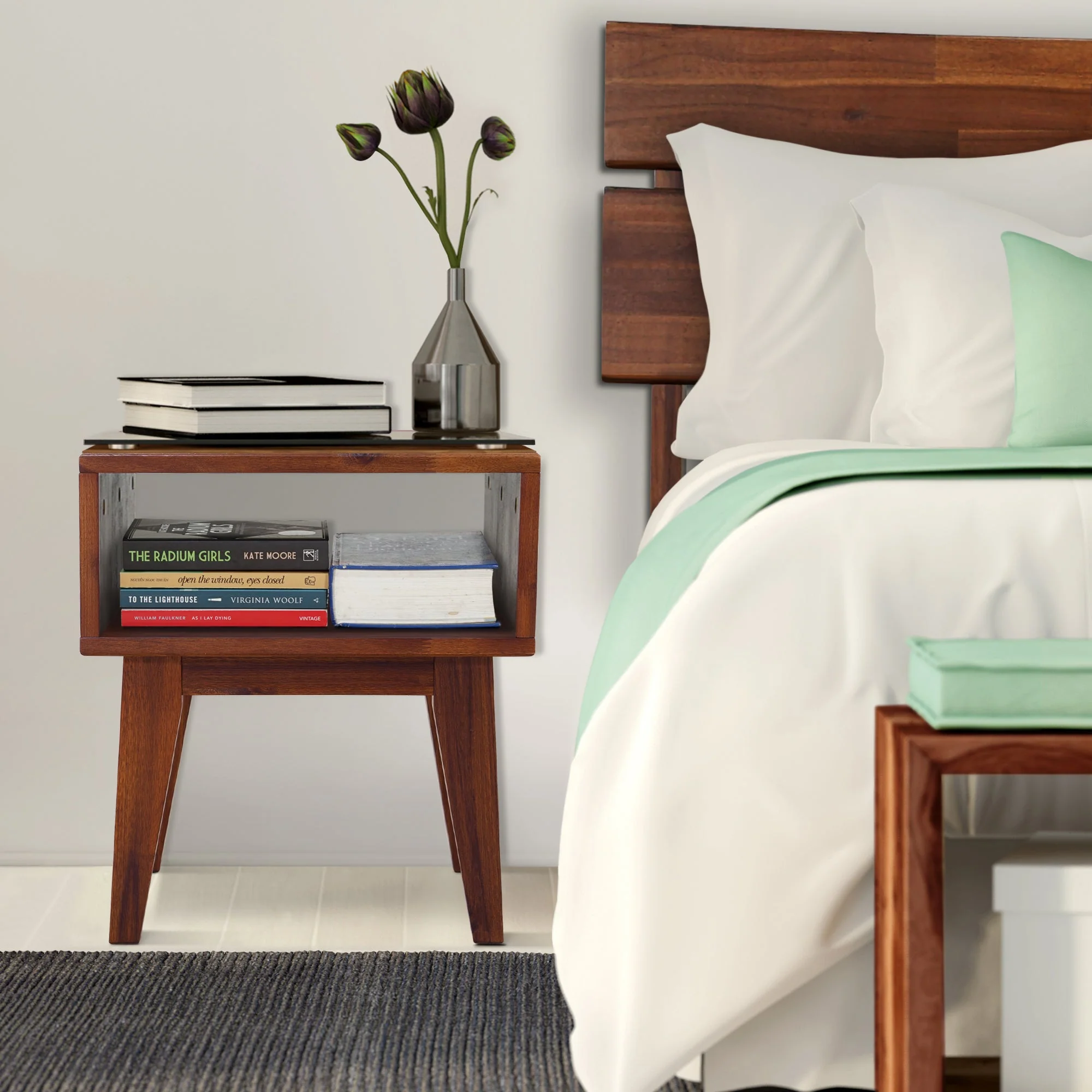 Acacia Serena Solid Wood Nightstand - Elegant and Durable Bedside Storage - Image 38