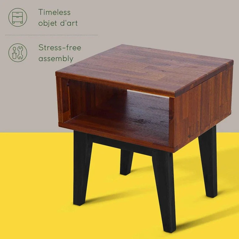 Acacia Serena Solid Wood Nightstand - Elegant and Durable Bedside Storage - Image 6