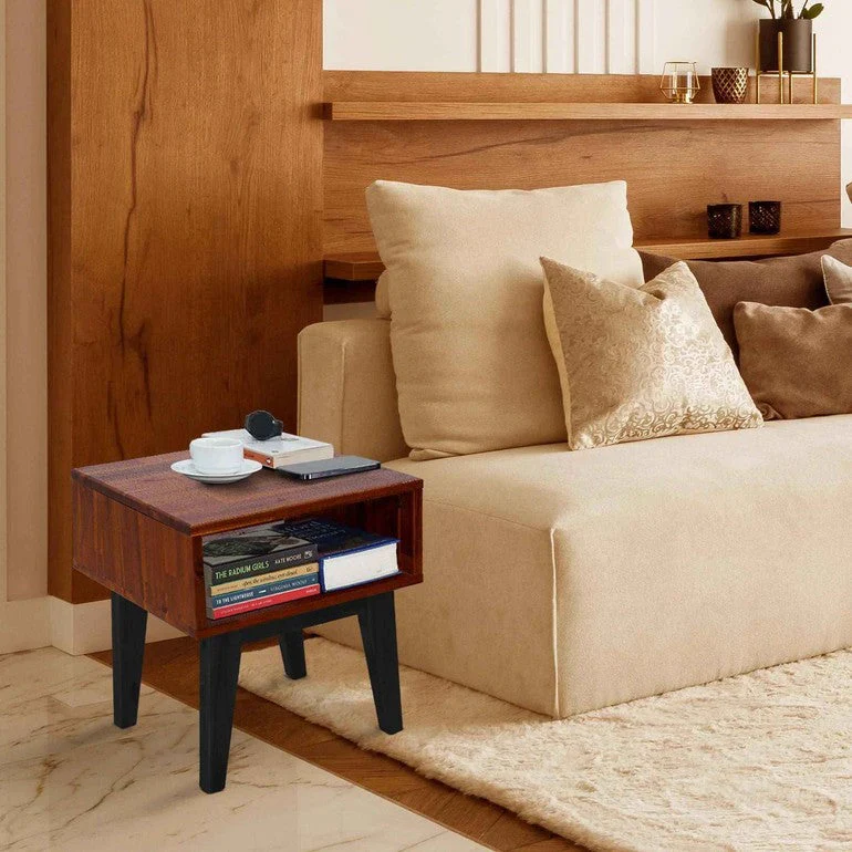 Acacia Serena Solid Wood Nightstand - Elegant and Durable Bedside Storage - Image 8