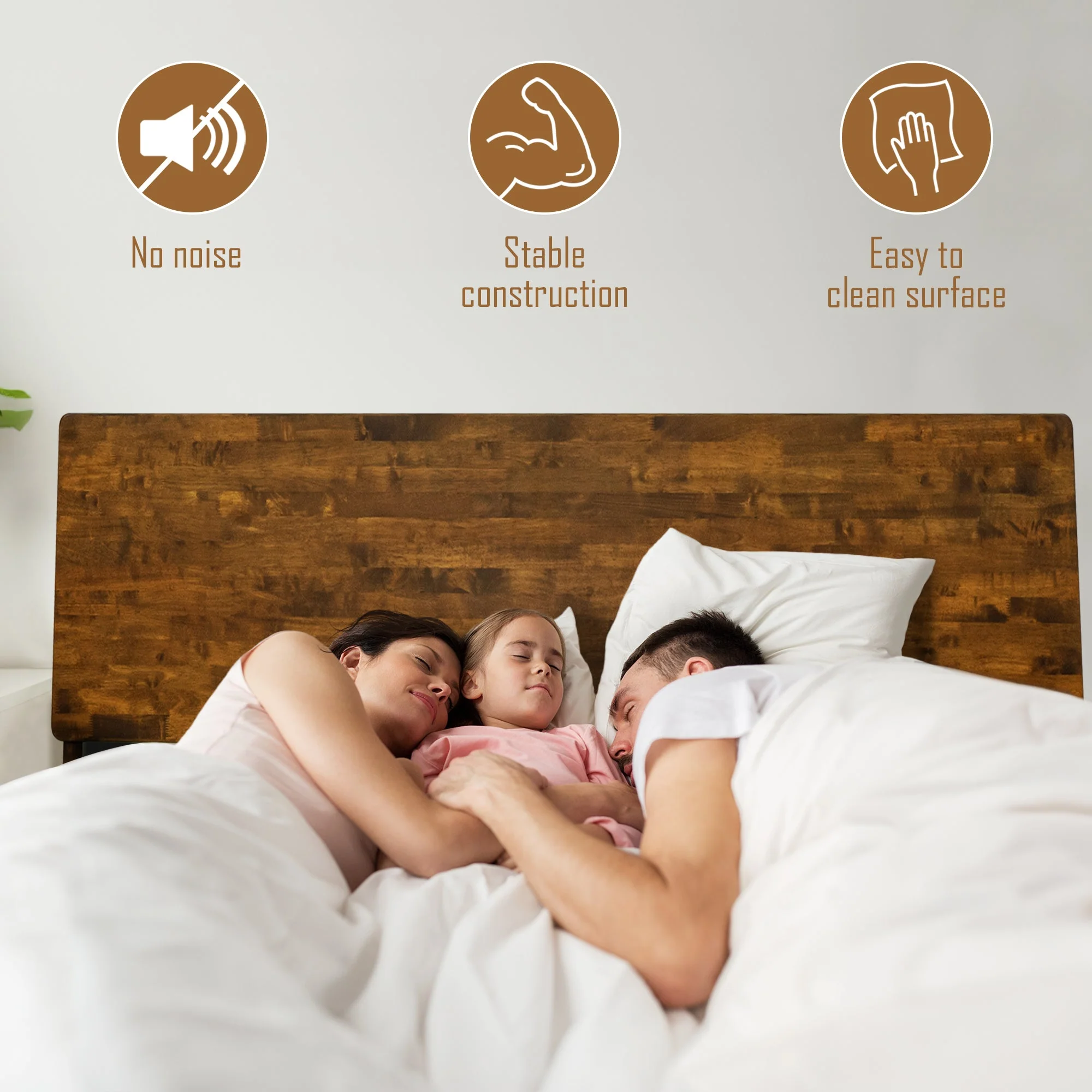 Acacia Serenity Deluxe Wood Platform Bed Frame - Elegant and Durable Design - Image 16