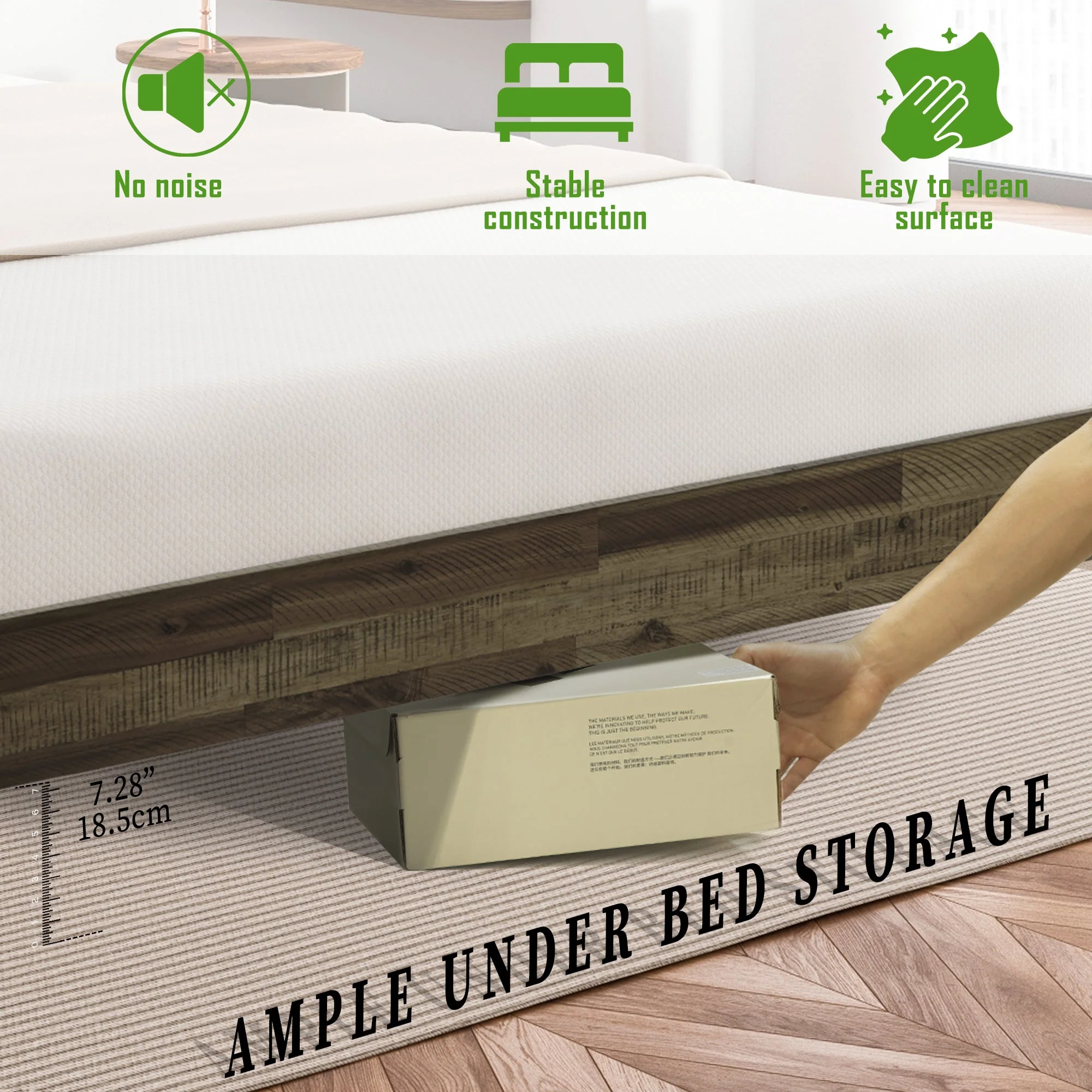 Acacia Sierra Deluxe Solid Wood Bed Frame - Image 19