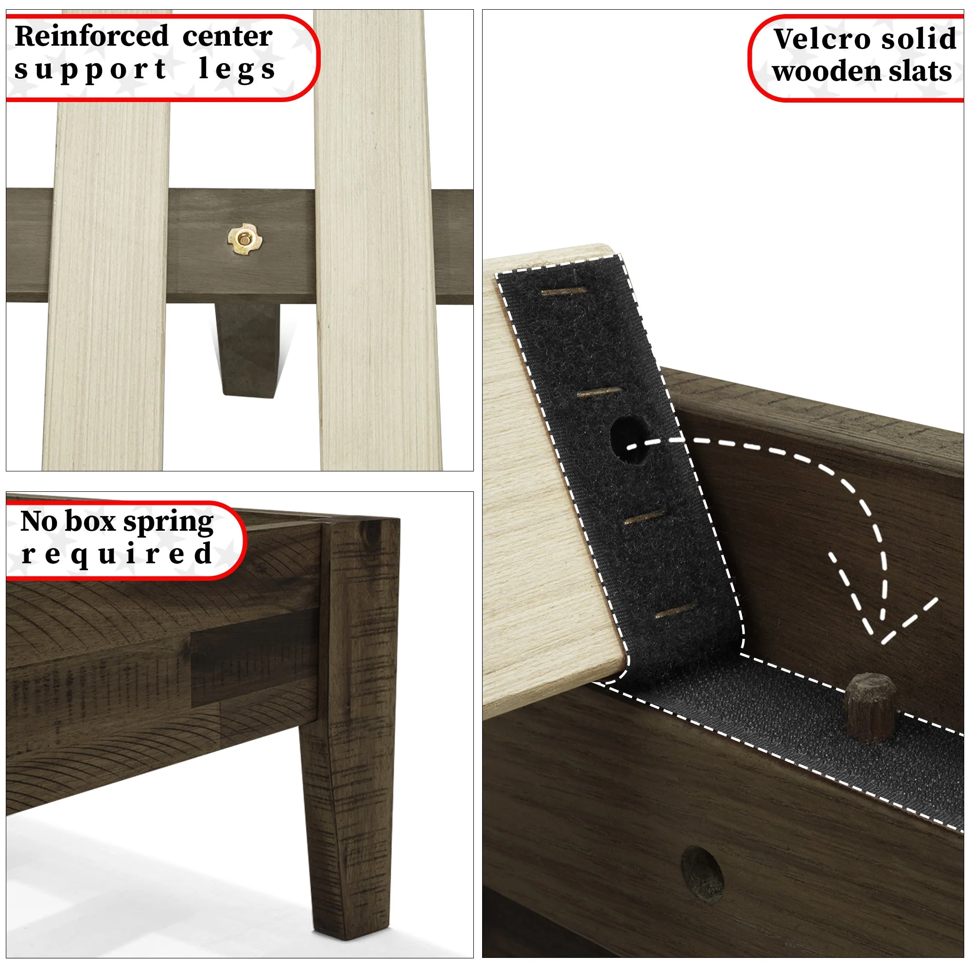Acacia Sierra Deluxe Solid Wood Bed Frame - Image 20