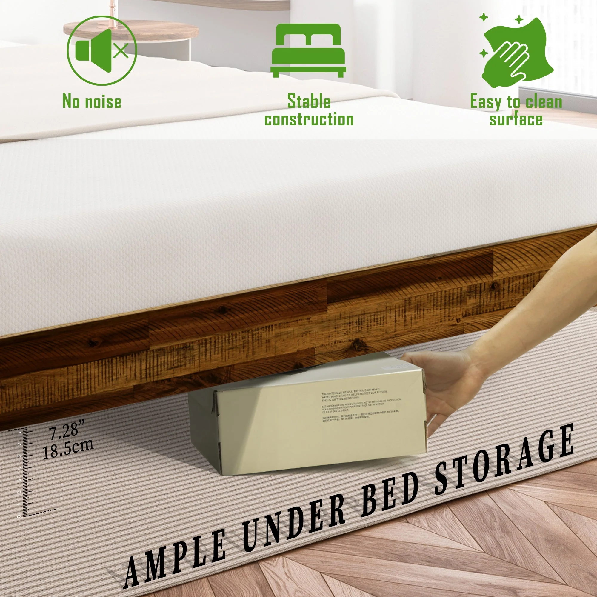 Acacia Sierra Deluxe Solid Wood Bed Frame - Image 29