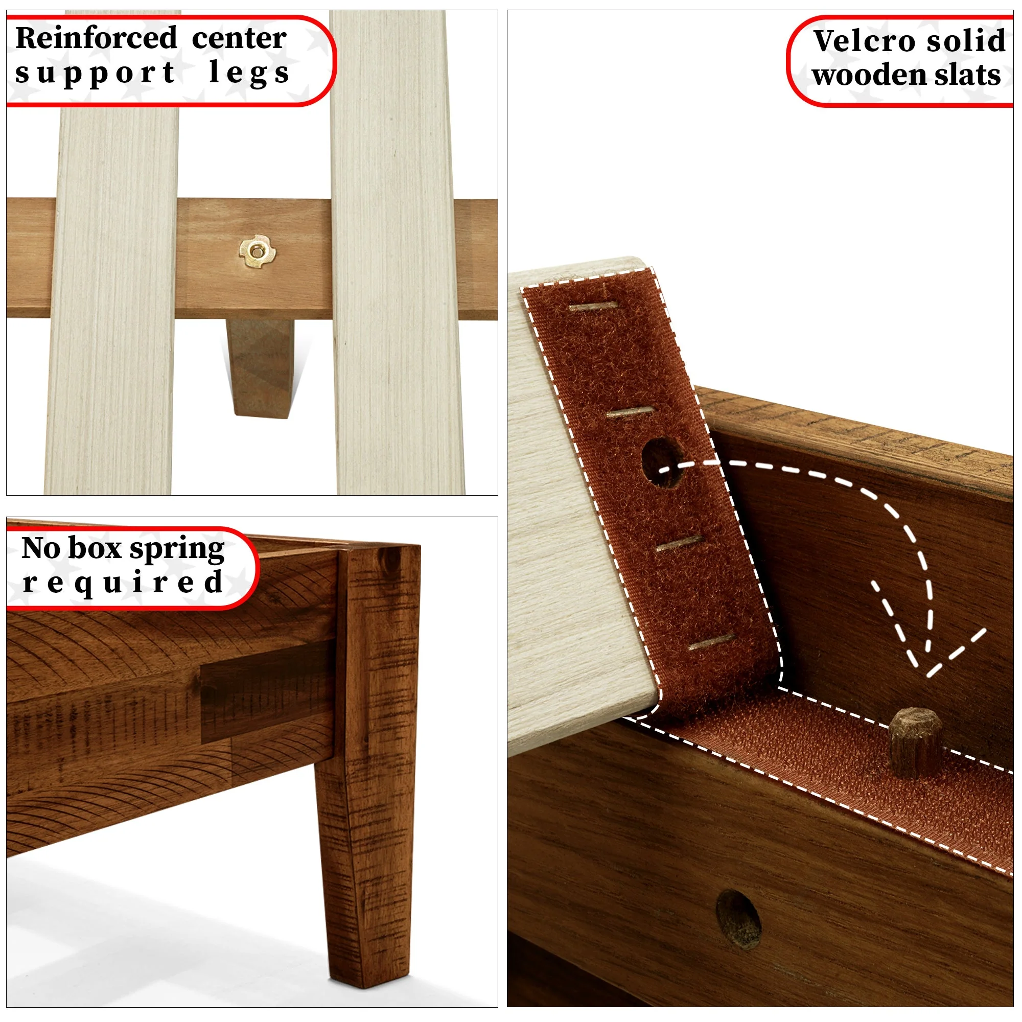 Acacia Sierra Deluxe Solid Wood Bed Frame - Image 30