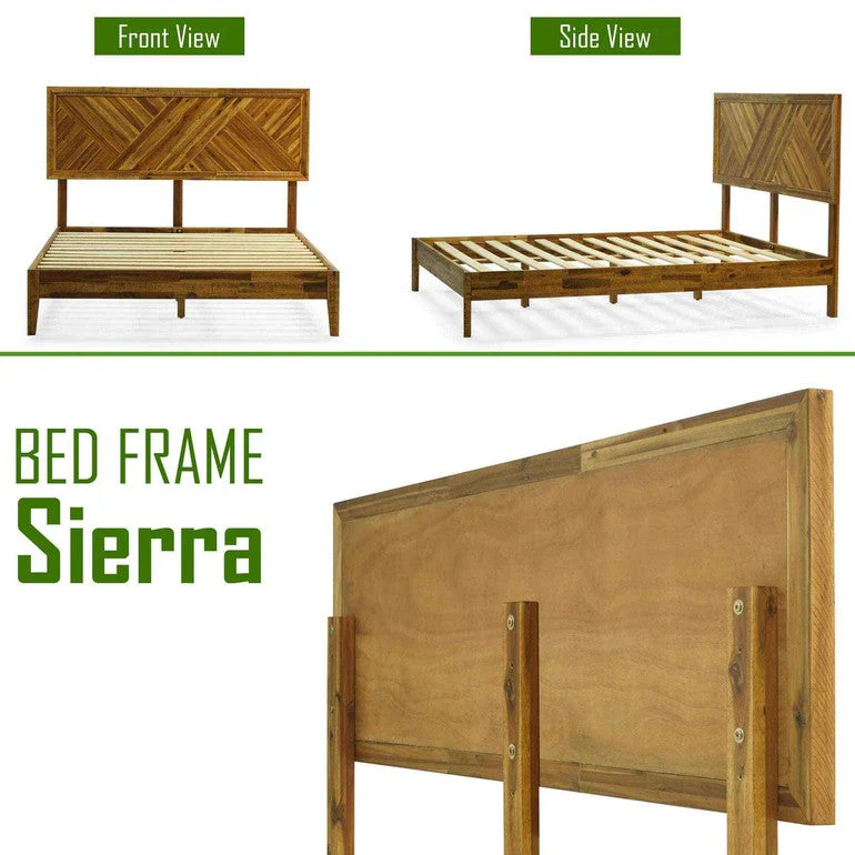 Acacia Sierra Deluxe Solid Wood Bed Frame - Image 6