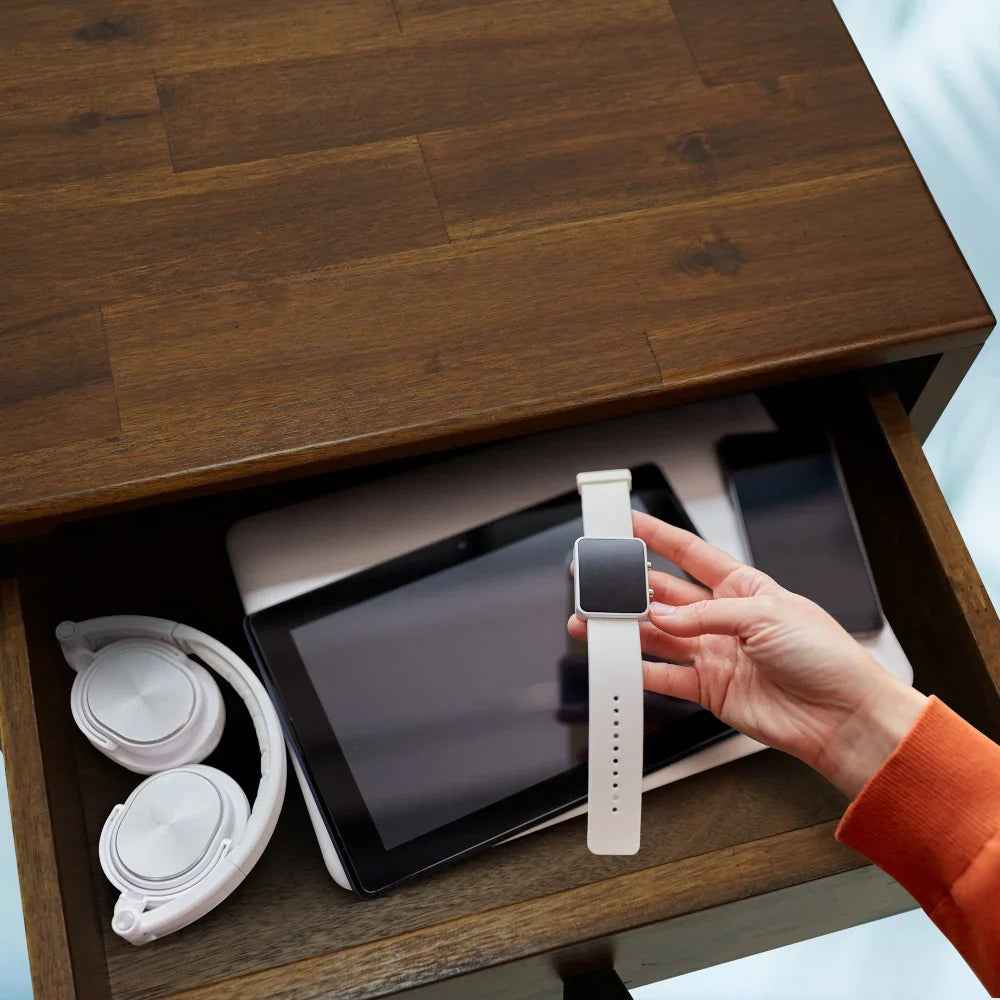 Acacia Silvia 2-Drawer Solid Wood Nightstand for Modern Bedrooms - Image 12