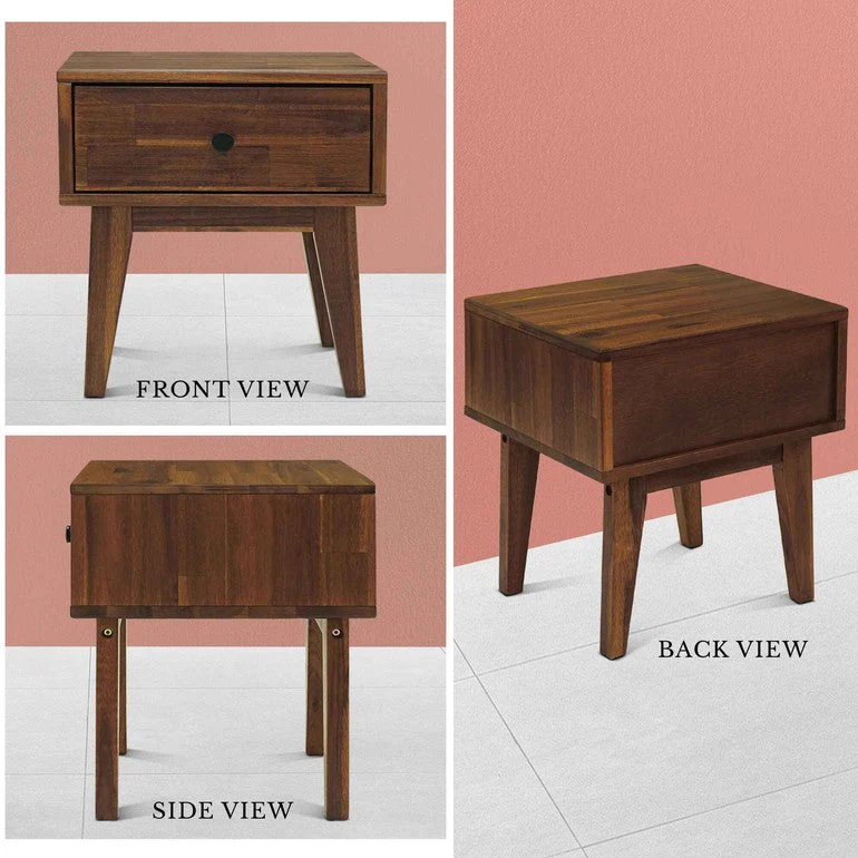 Acacia Sofia 1-Drawer Solid Wood Nightstand for Stylish Storage - Image 23