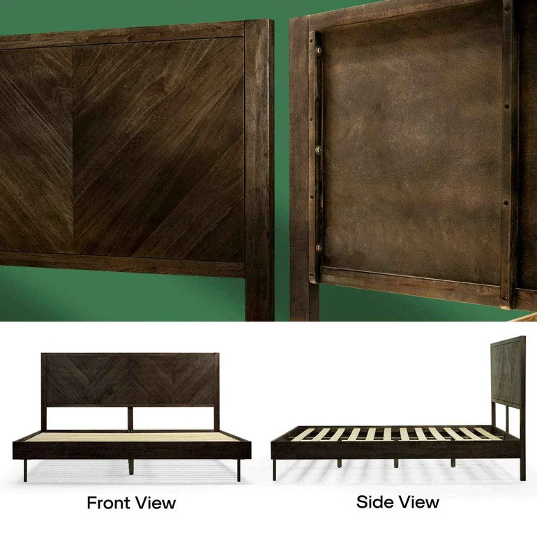 Acacia Solid Wood Bed Frame - Alander Deluxe Platform Bed - Image 5