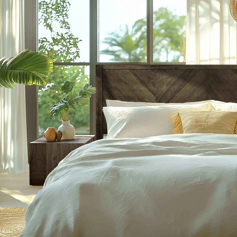 Acacia Solid Wood Bed Frame - Alander Deluxe Platform Bed - Image 7