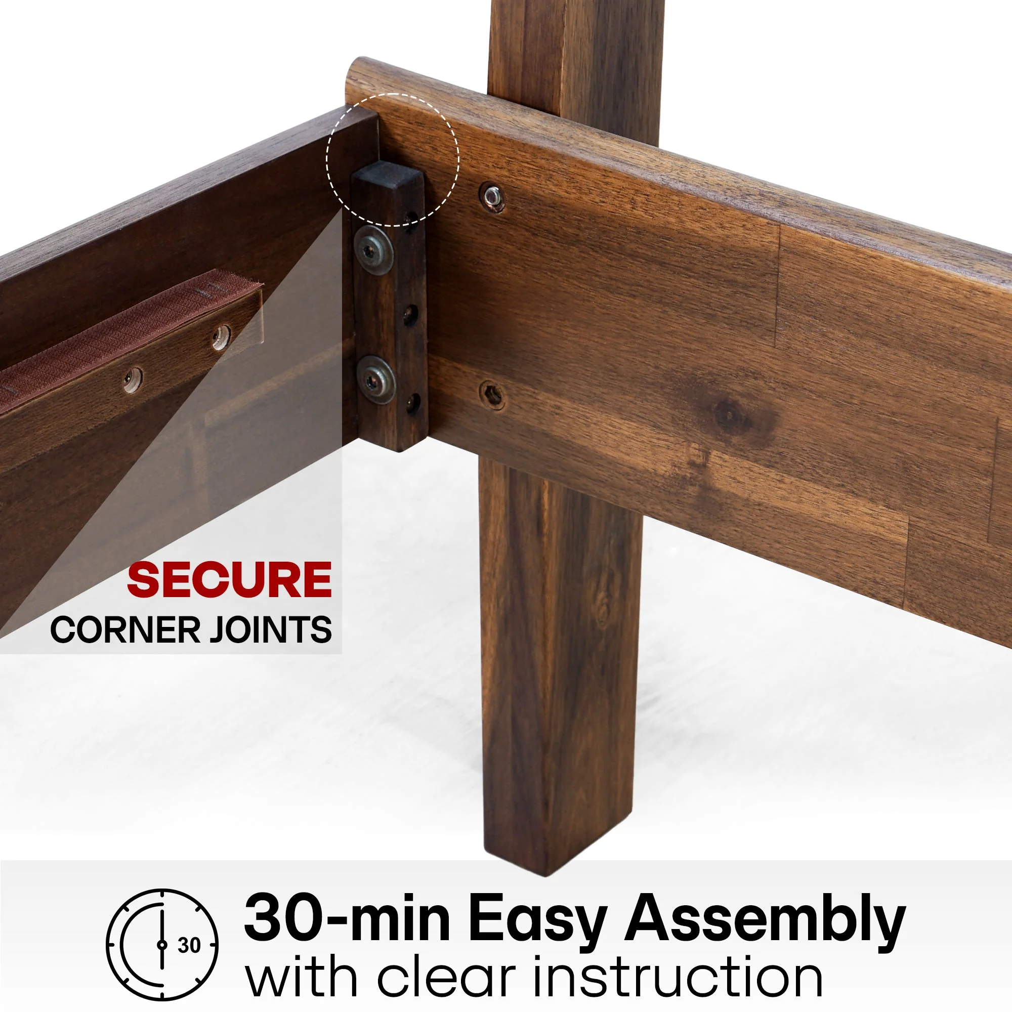 Acacia Solid Wood Bed Frame - Aurora Style for a Stylish Bedroom - Image 24