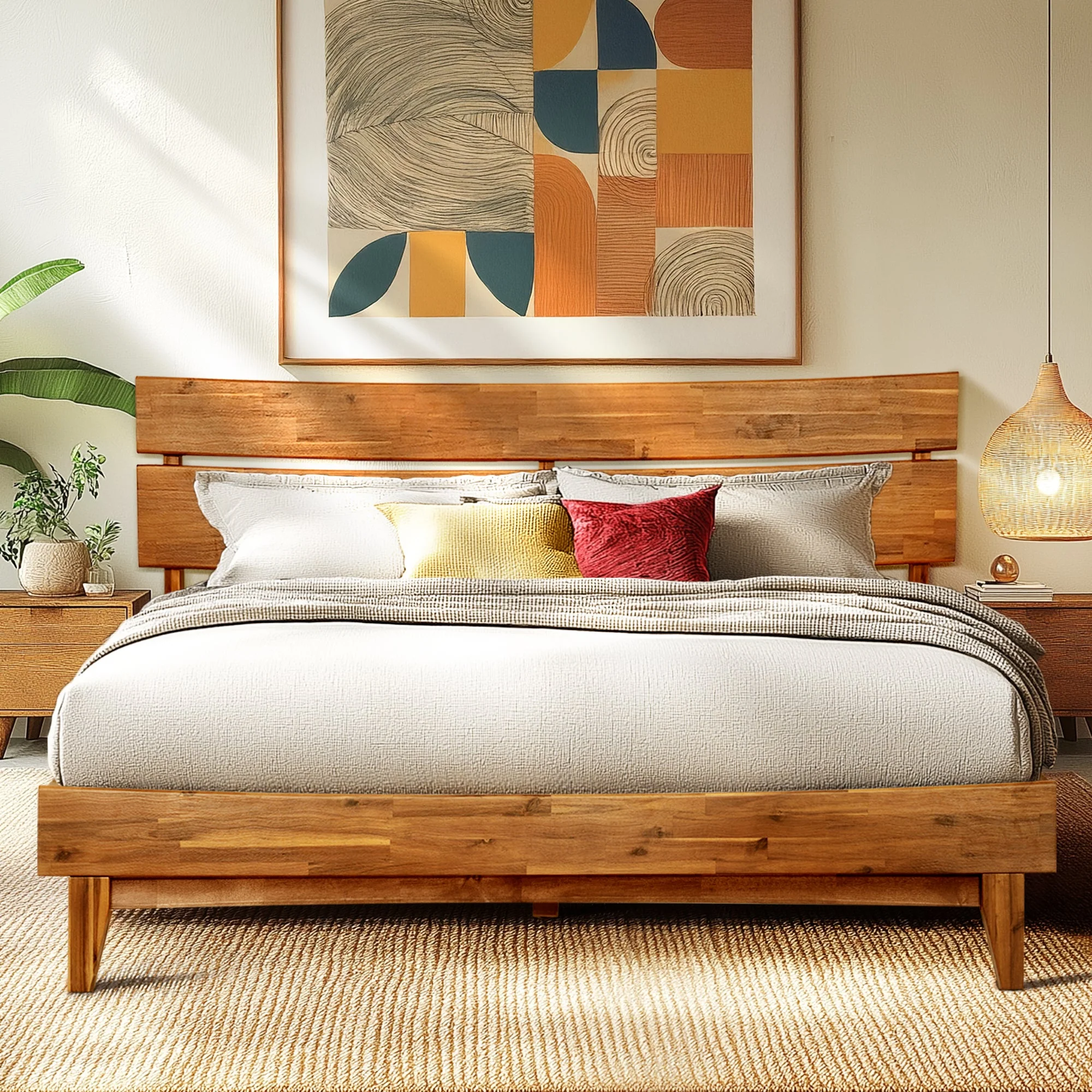 Acacia Solid Wood Bed Frame - Aurora Style for a Stylish Bedroom - Image 27