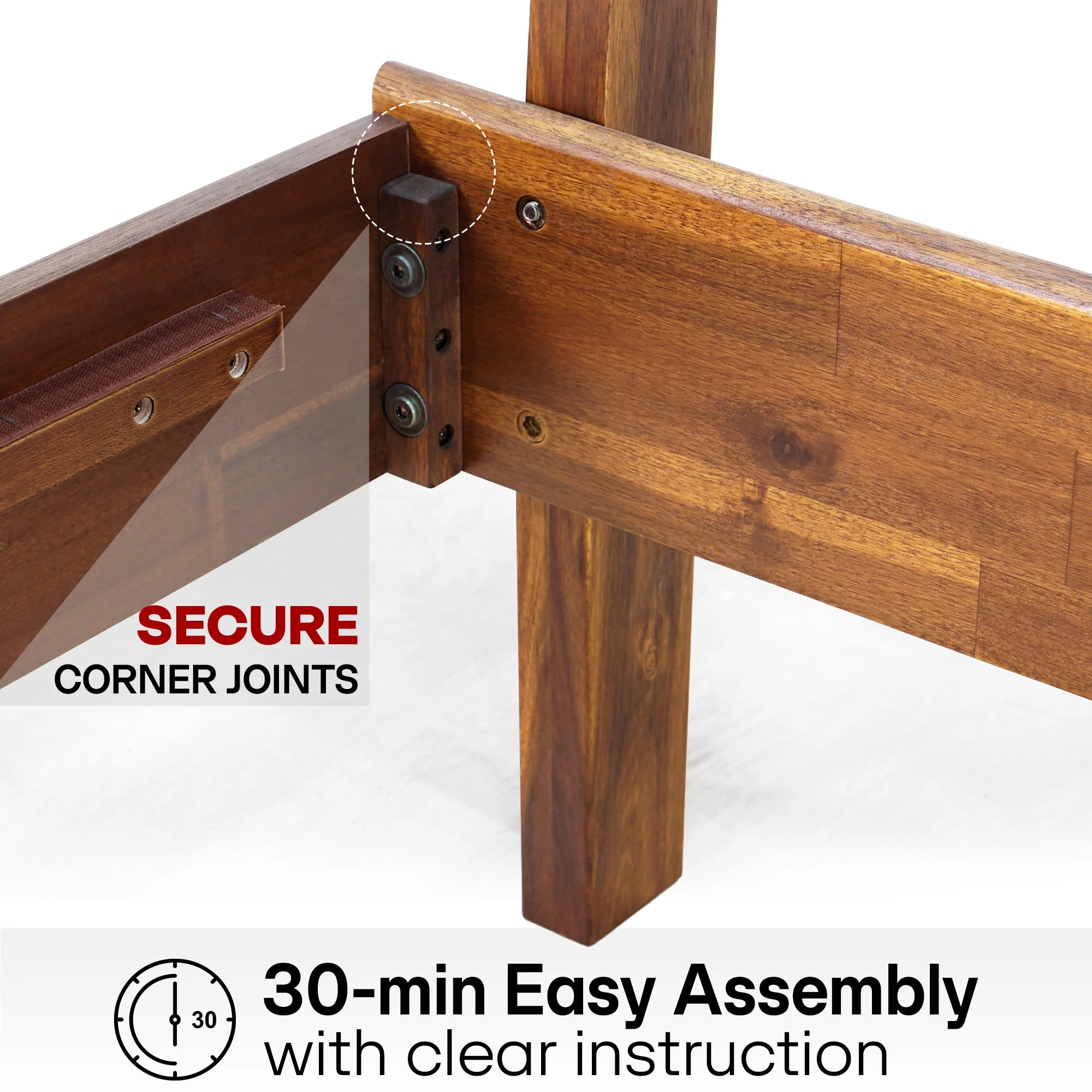 Acacia Solid Wood Bed Frame - Aurora Style for a Stylish Bedroom - Image 37