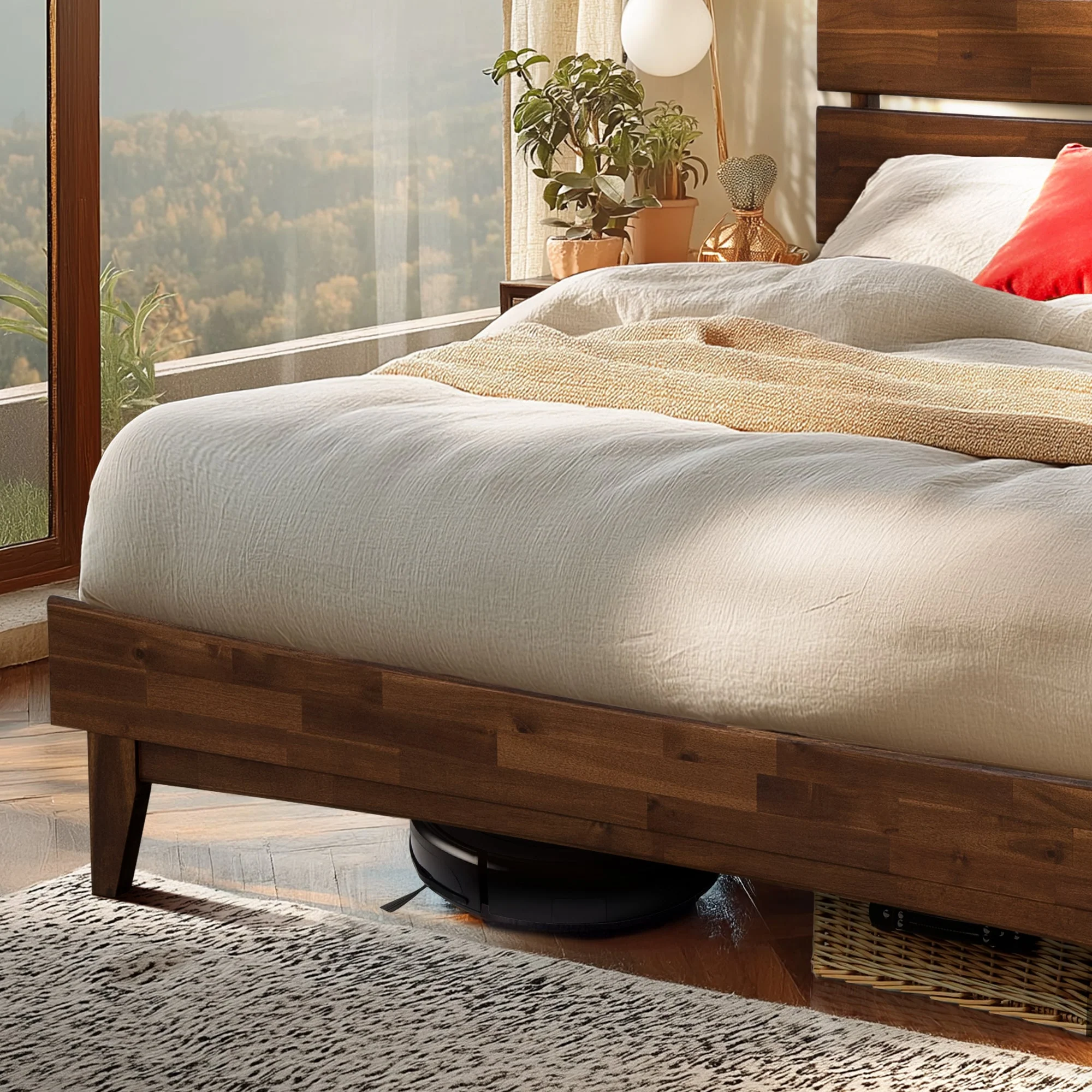 Acacia Solid Wood Bed Frame - Aurora Style for a Stylish Bedroom - Image 44