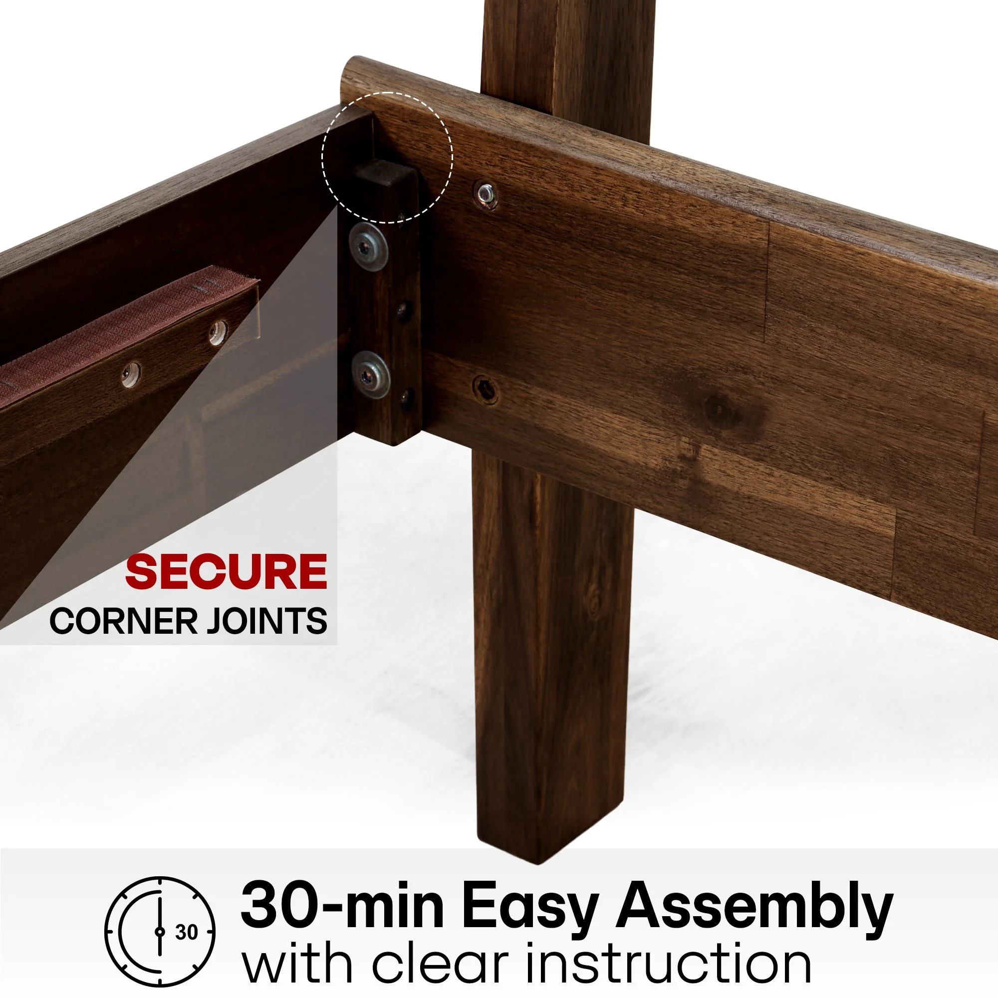 Acacia Solid Wood Bed Frame - Aurora Style for a Stylish Bedroom - Image 50