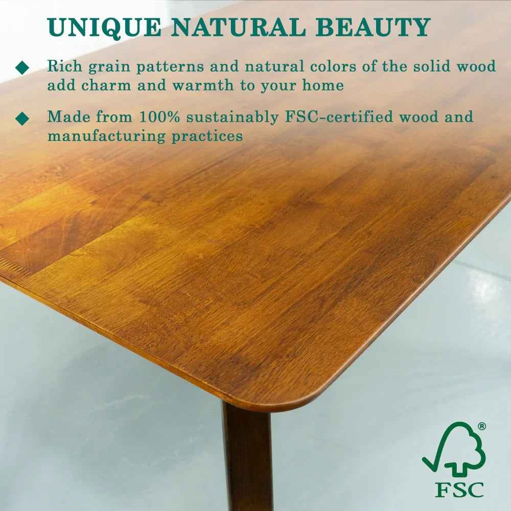Acacia Verve 48" Solid Wood Dining Table - Ideal Kitchen Table for 4 - Image 4
